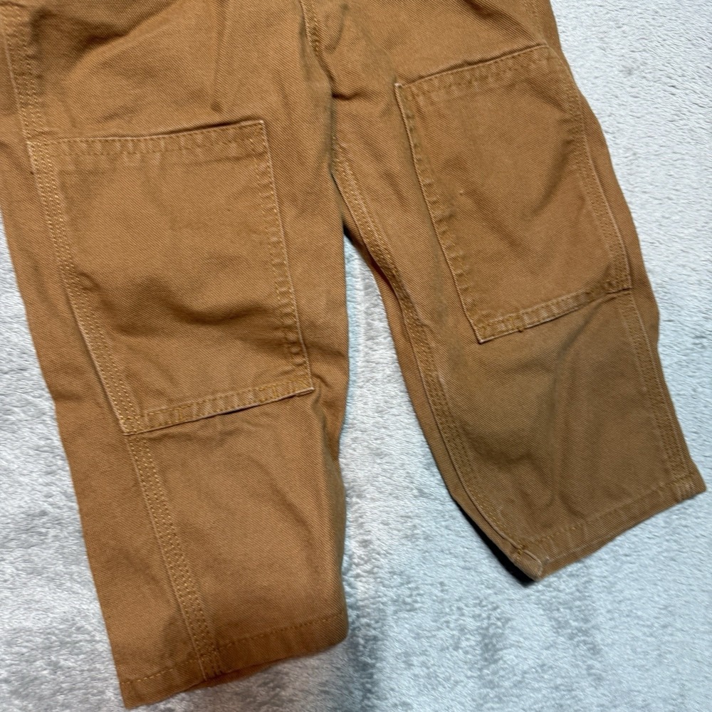 Carhartt Double Knee Overalls Toddler Size 2T Brown Duck Canvas Bibs - Picture 3 of 8